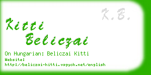 kitti beliczai business card